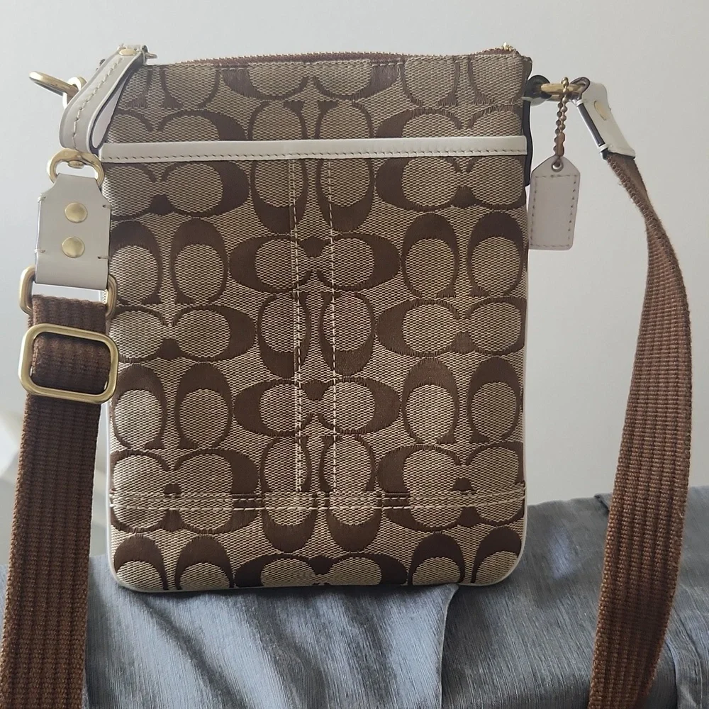 Coach Signature Monogram Crossbody Bag - Picture 5 of 10